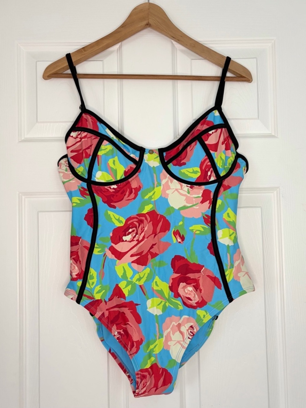 NWOT Betsey Johnson One-Piece Swimsuit Size L - Picture 2 of 4
